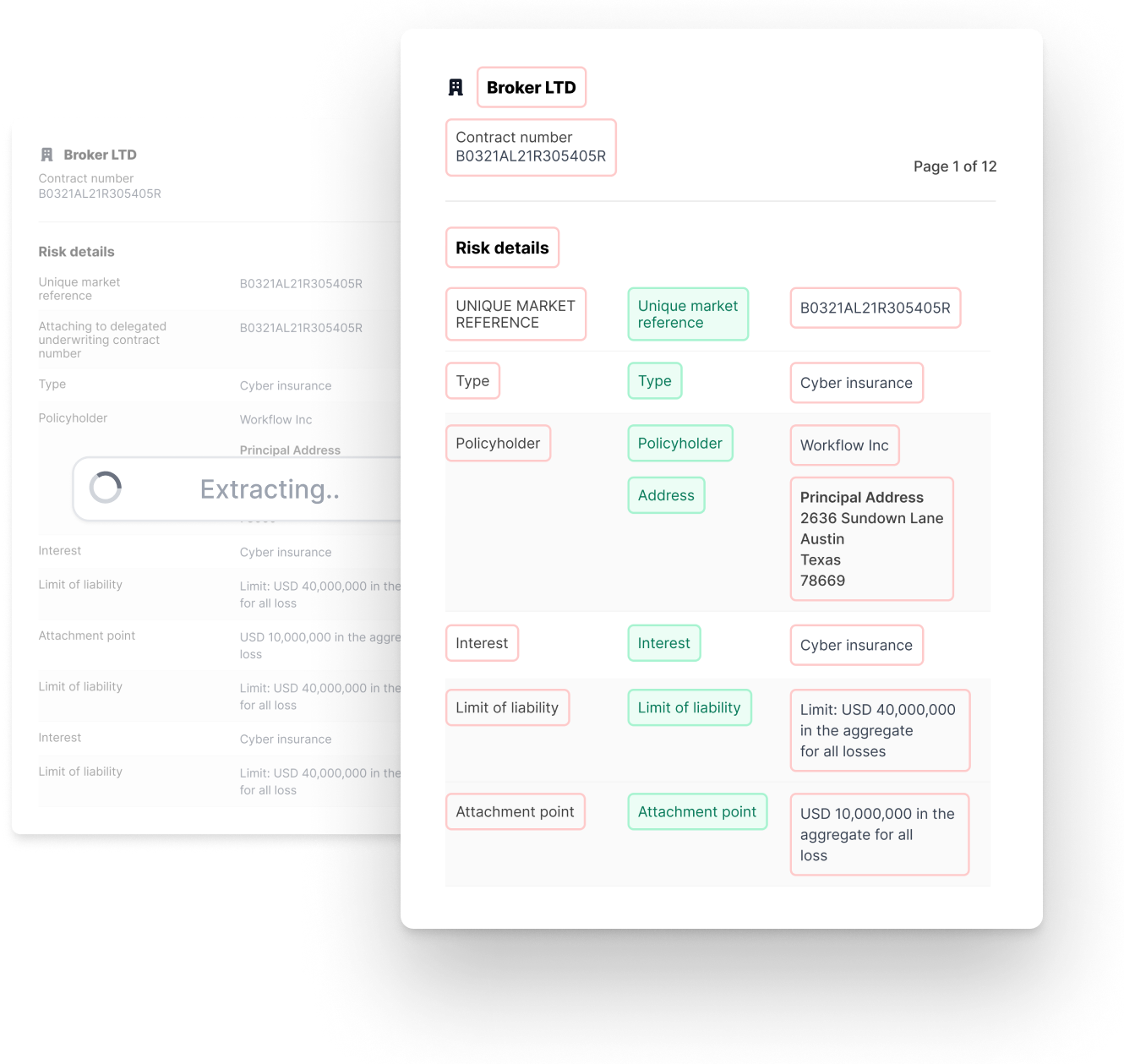 Screenshot of artificial's broker tool user interface